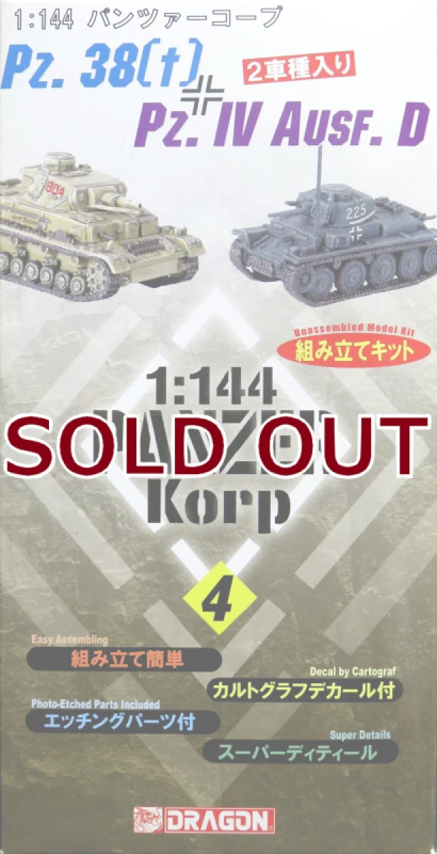 1/144 38t戦車 & IV号戦車D型
